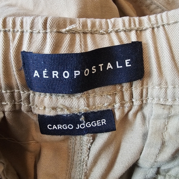 Aeropostale Men's Size Medium Tan Cargo Jogger Pull On Pockets Casual - Picture 4 of 9